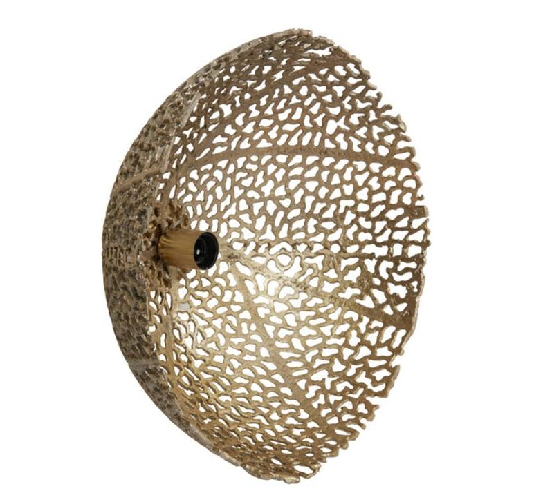 Zlatá děrovaná kovová nástěnná lampa Sinula - Ø 45*22cm / E27