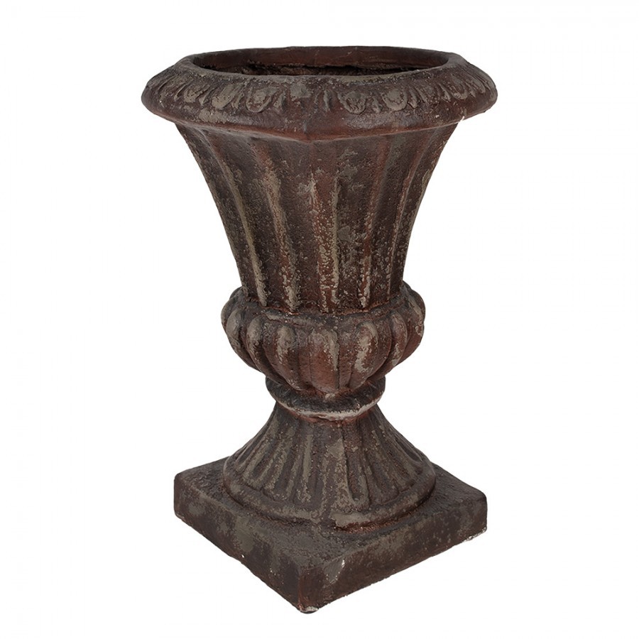 Hnědý antik květináč v barokním stylu Baroque - 40*40*52 cm