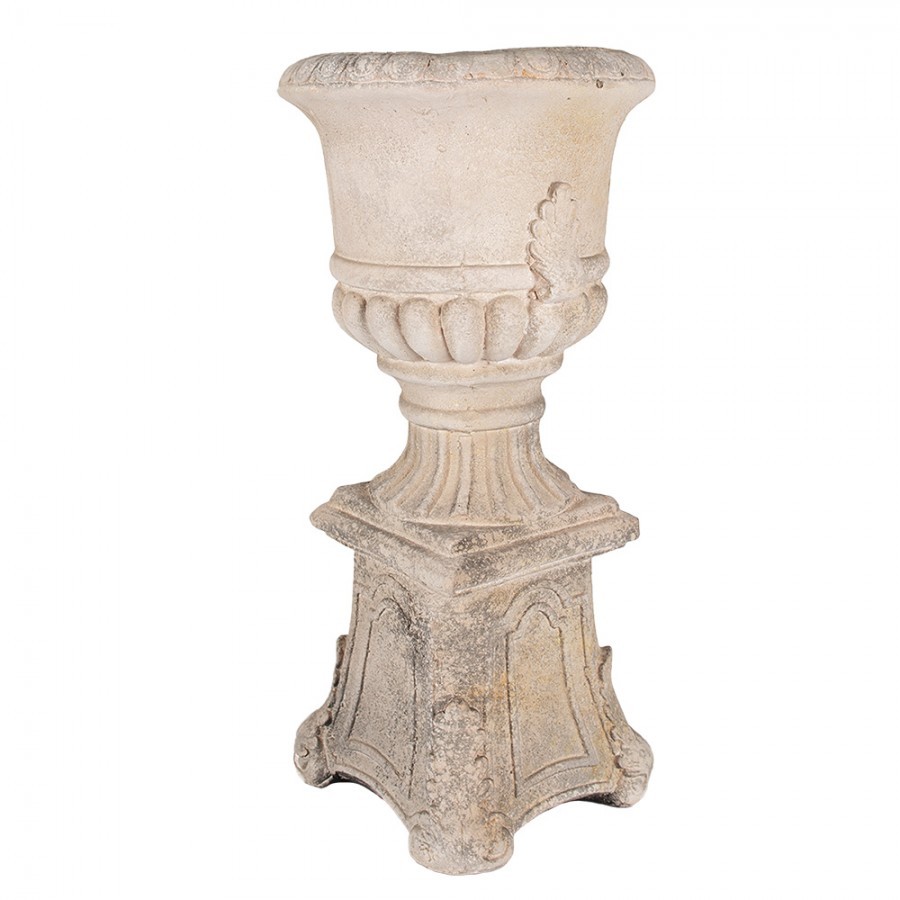 Béžový antik květináč v barokním stylu Baroque - 33*33*69 cm