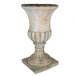 Béžovo-zelený antik květináč v barokním stylu Baroque - 44*44*75 cm