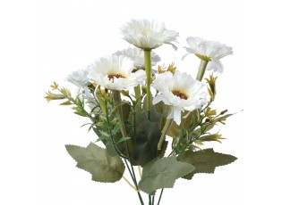 Umělá květina 30 cm bílý plast - 10*10*30 cm
