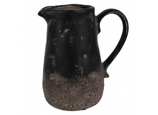 Černo-šedý keramický džbán M - 16*12*18 cm