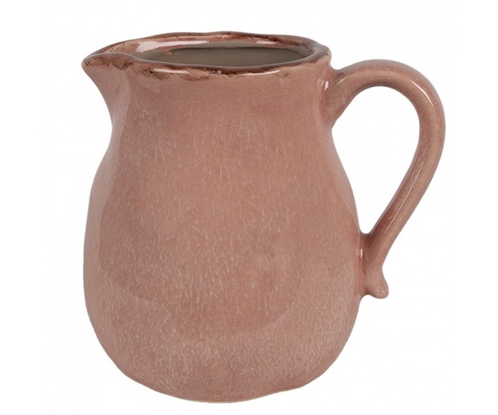 Růžový keramický džbán M - 17*13*15 cm