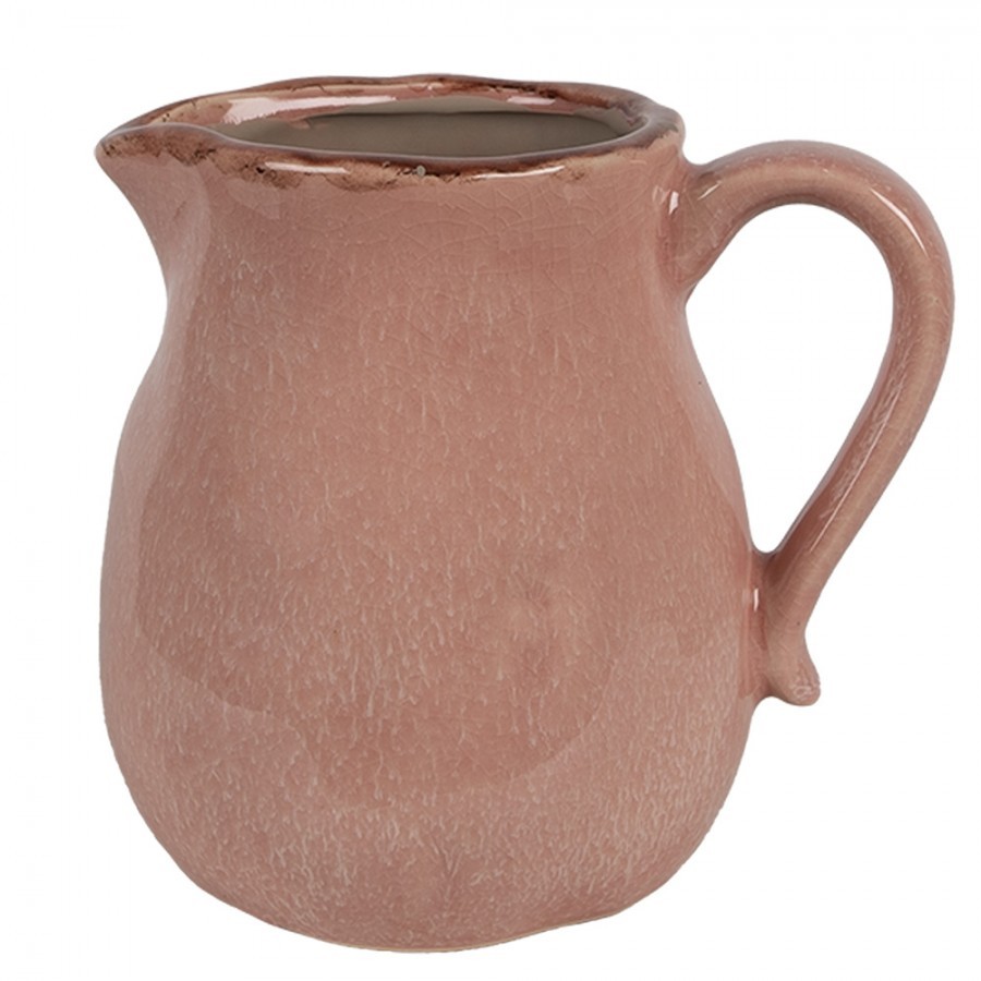 Růžový keramický džbán M - 17*13*15 cm Clayre & Eef