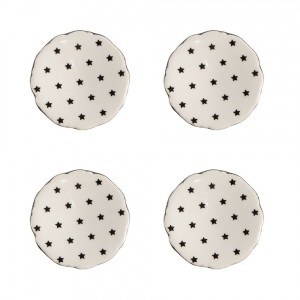 Set 4ks béžová keramická úchytka s hvězdičkami - Ø 4*3/6 cm