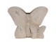 Béžový antik cementový květináč motýl Butterfly - 24*10*19 cm