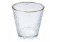 Transparentní sklenice na vodu se zlatým proužkem - Ø 9*9 cm / 320 ml 