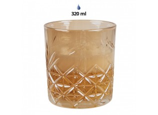 Žlutá sklenice na vodu - Ø 8*9 cm / 320 ml 