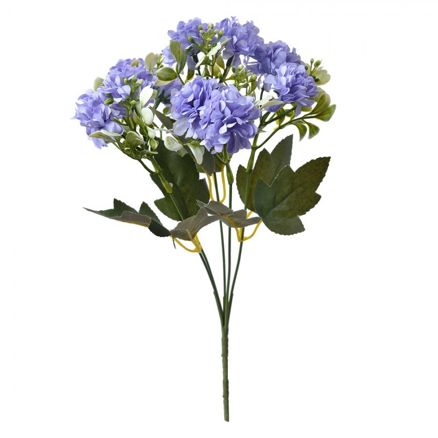Dekorace umělá květina s fialovými květy - 15*8*30 cm
