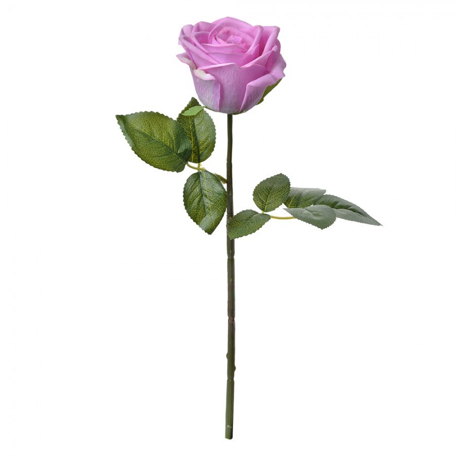 Dekorace umělá květina fialová růže Rose - 8*8*44 cm