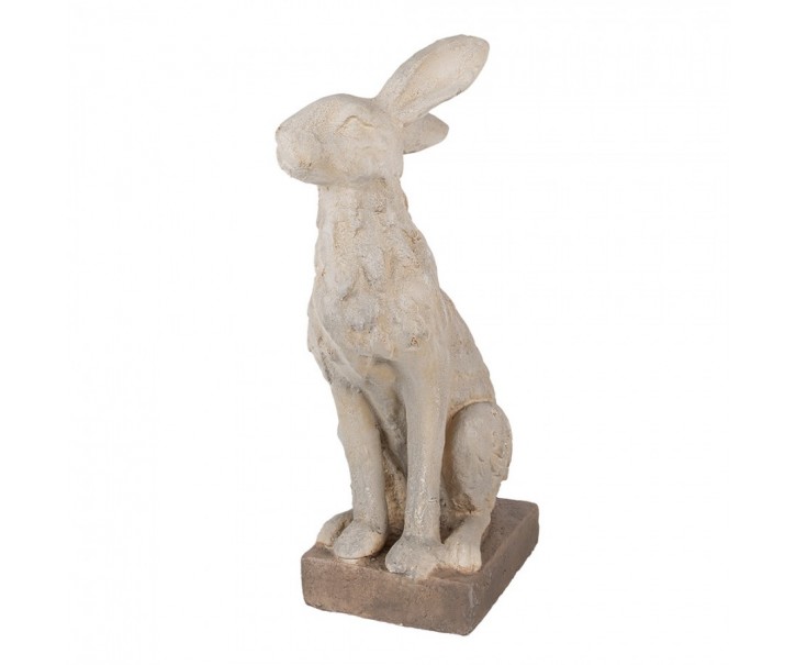 Šedá antik dekorace socha králík - 27*18*55 cm