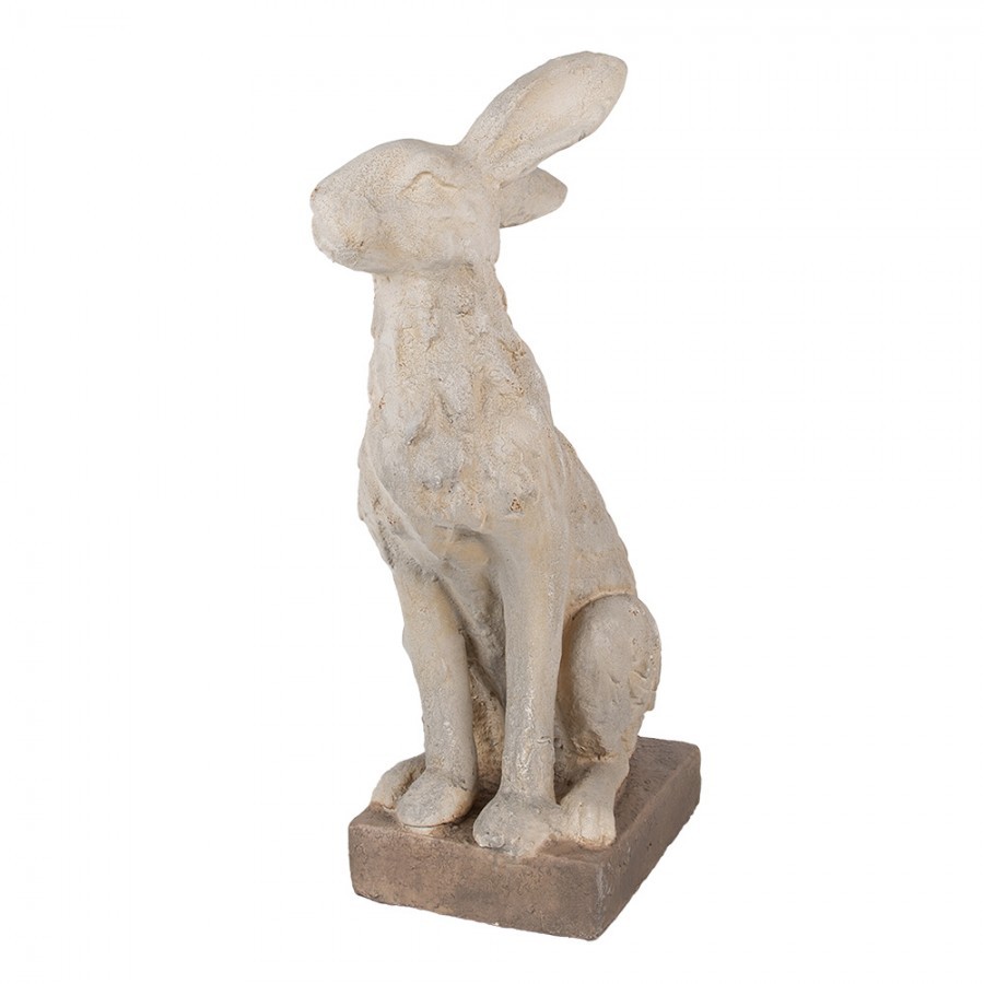 Šedá antik dekorace socha králík - 27*18*55 cm Clayre & Eef