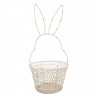 Bílý drátěný dekorační košík králík Bunny M - Ø 15*34 cm Barva: bílá antikMateriál: kovHmotnost: 0,13 kg