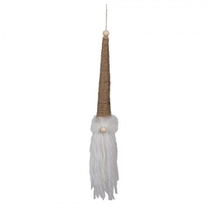 Hnědá závěsná dekorace skřítek Gnome - 6*6*48 cm