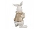 Figurka králíka 13 cm Bílá Hnědá Polyresin - 8*7*13 cm Clayre & Eef