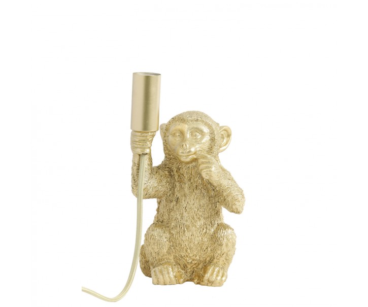 Zlatá stolní lampa s opičkou Monkey XS - 13*12*23 cm/40W
