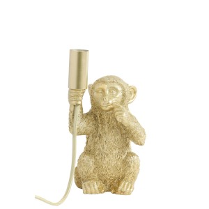 Zlatá stolní lampa s opičkou Monkey XS - 13*12*23 cm/40W