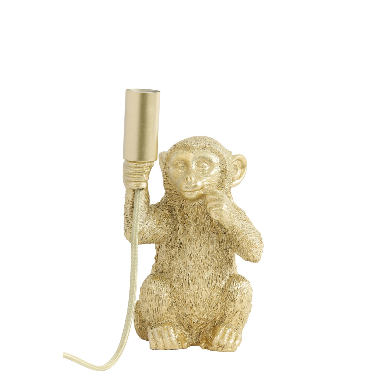 Zlatá stolní lampa s opičkou Monkey XS - 13*12*23 cm/40W 1863385