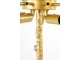 Designová zlatá stojací lampa s peříčky FEATHER - Ø 95*180 cm