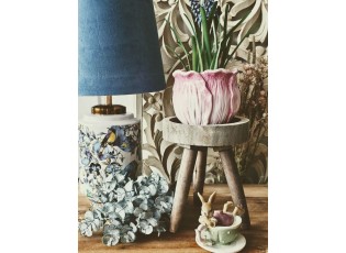 Dekorační kulatý stojan na květináč - Ø 16*20 cm