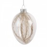 Závěsné skleněné vajíčko se sušenými květinami Egg Bloom - Ø 7*10 cm 