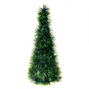 Zelená vánoční dekorace vánoční stromeček M - Ø 17*38 cm 