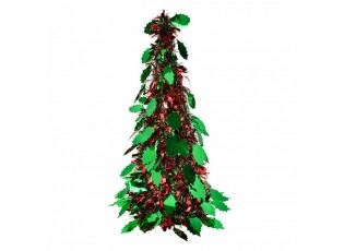 Vánoční dekorace Vánoční stromeček Ø 18x46 cm Červený plast - 18,00 cm