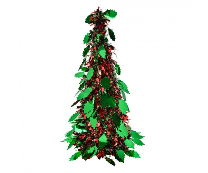 Vánoční dekorace Vánoční stromeček Ø 18x46 cm Červený plast - 18,00 cm Clayre & Eef