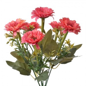 Dekorace umělá květina s růžovými květy - 10*10*30 cm