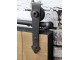 Hnědá kovovo-dřevěná nástěnná cedule Kitchen – 38*2*57 cm