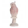 Růžová dekorace papoušek na podstavci Parroté  - 10*11*28 cm Barva: růžováMateriál: Polyresin