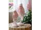 Růžová dekorace papoušek na podstavci Parroté - 12*12*37 cm