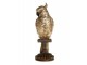Bronzová dekorace papoušek na podstavci Parroté - 11*10*28 cm