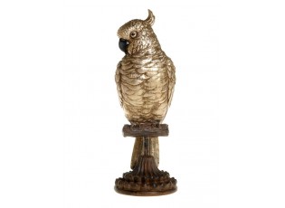 Bronzová dekorace papoušek na podstavci Parroté - 11*10*28 cm