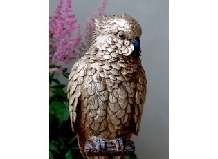 Bronzová dekorace papoušek na podstavci Parroté - 12*12*37 cm