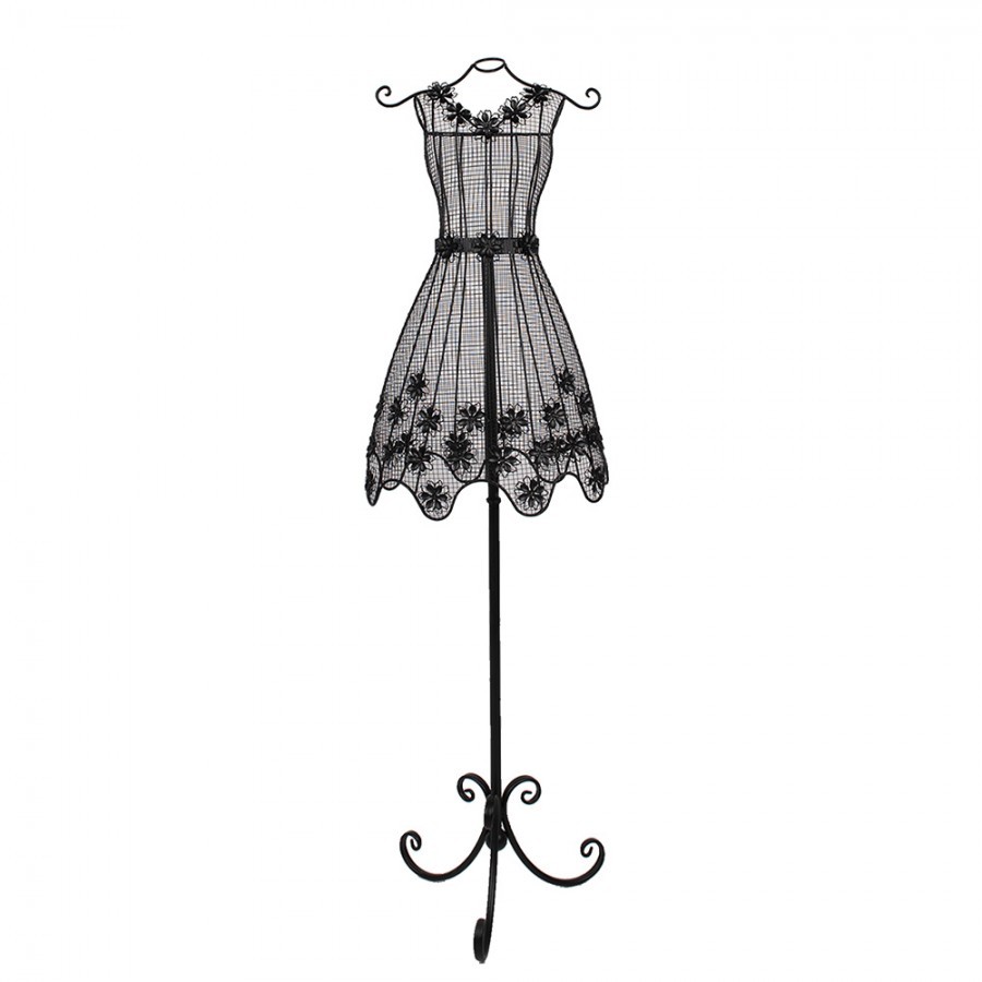 Černá kovová dekorativní figurina Mannequin - 43*34*149 cm