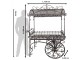 Hnědý kovový retro vozík na květiny Francietta - 134*85*199 cm