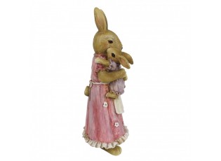 Velikonoční dekorace králíčí maminky s holčičkou - 8*7*19 cm