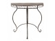 2ks hnědý antik kovový stolek na květiny Frenchi - 76*38*75 / 64*32*65 cm