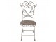 Hnědá antik kovová skládací zahradní židle Frenchia - 49*49*95 cm