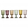 Sada 6ks barevných skleniček na víno  Saint-Émilion rovné - Ø7*14cm / 150ml Barva : barevnéMateriál : sklo