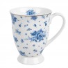 Hrnek s modrými růžičkami Blue Rose Blooming - 12*8*10 cm / 300 mlBarva: bílá off, modrá, zlatáMateriál: porcelánHmotnost: 0,21 kg