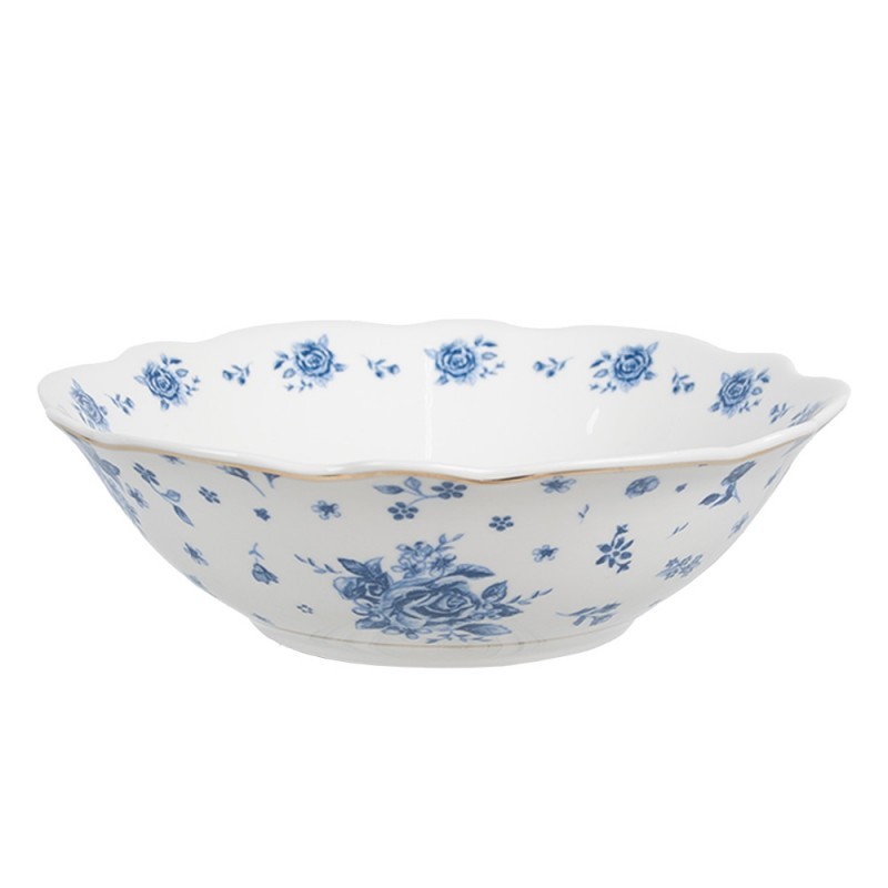 Miska s modrými růžičkami Blue Rose Blooming - Ø 15*5 cm / 350 ml