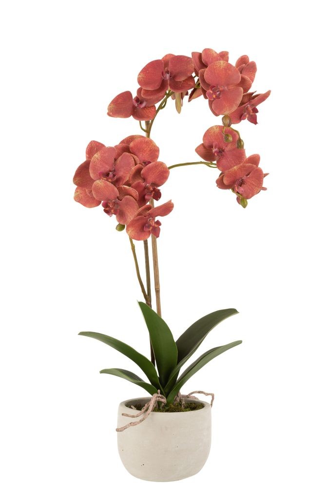 Dekorace umělá květina Orchidej s květináčem - 32*32*57 cm J-Line by Jolipa