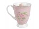 Bílo-růžový hrnek s růžičkami Sweet Roses II - 12*8*10 cm / 300 ml