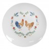 Talířek s kohoutkem a slepičkou Chicken and Rooster - Ø 20*2 cm Barva: bílá offMateriál: keramikaHmotnost: 0,25 kg