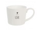 Bílý hrnek se srdíčkem s nápisem Love - Lovely Day - 12*8*7 cm / 275 ml Clayre & Eef