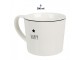 Bílý hrnek s hvězdičkou Happy - Lovely Day - 12*8*7 cm / 275 ml Clayre & Eef