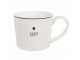 Bílý hrnek s hvězdičkou Happy - Lovely Day - 12*8*7 cm / 275 ml Clayre & Eef