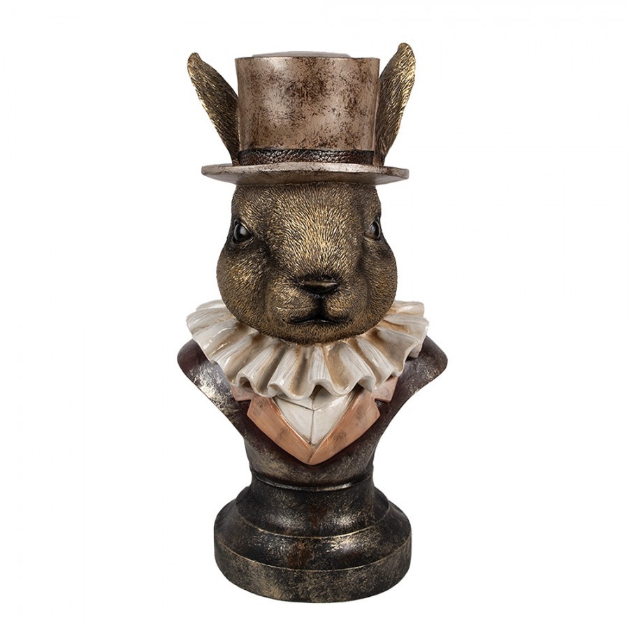 Figurka králíka 35 cm Polyresin zlaté barvy - 19*16*35 cm